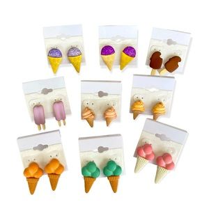 Vintage Retro Style Ice Cream Popsicle Earrings Handmade